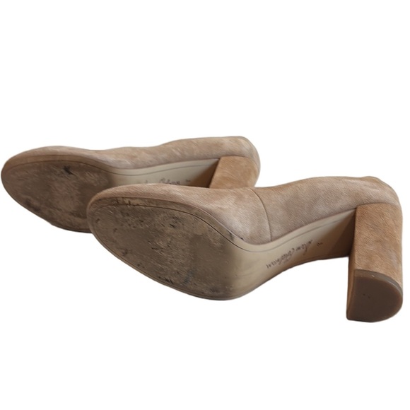 Sam Edelman Size 8 Stillson suede 4” block heel pumps. Camel color neutral chic - Picture 4 of 10
